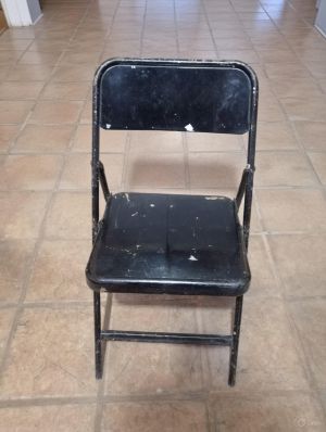 13 Sillas Plegable Metálica Negra Precio 250 Cada Una, Se Venden Por Separado Foto1